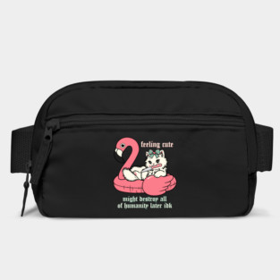 feeling cute kitty cat in flamingo floatie Bag