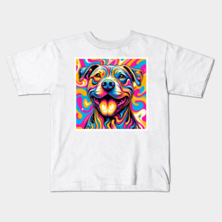 Happy Pit Bull Kids T-Shirt