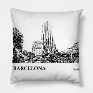 Barcelona Spain Pillow