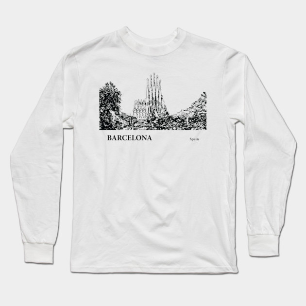 Barcelona Spain Long Sleeve T-Shirt by Lakeric