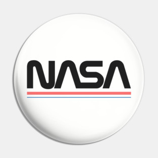 nasa, nasa logo, nasa worm logo, retro nasa Pin