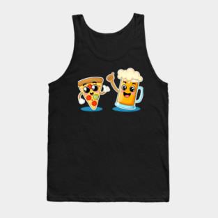 Funny Beer and Pizza Lover Tank Top