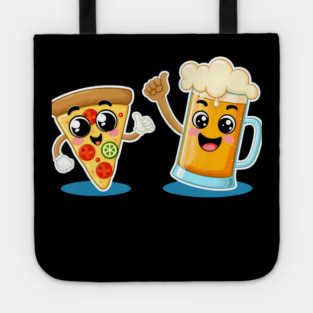Funny Beer and Pizza Lover Tote