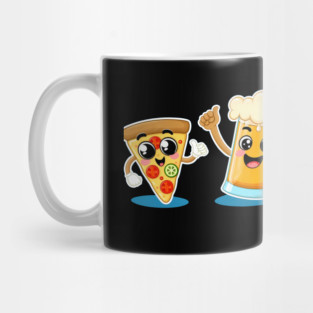Funny Beer and Pizza Lover Mug