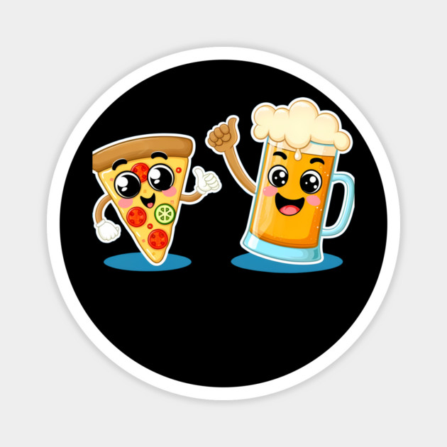 Funny Beer and Pizza Lover Magnet by logiamerch