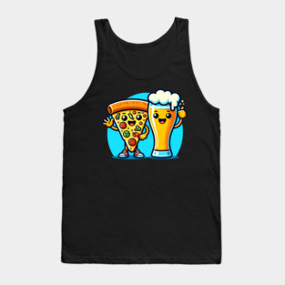 Funny Beer and Pizza Lover Tank Top