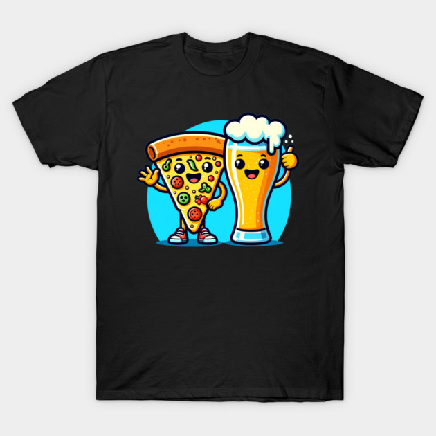 Funny Beer and Pizza Lover T-Shirt by logiamerch