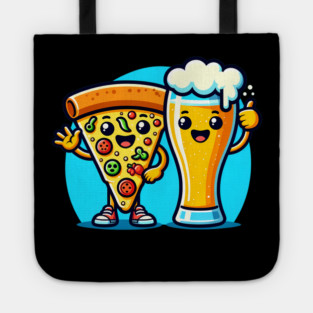 Funny Beer and Pizza Lover Tote