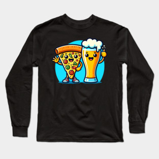 Funny Beer and Pizza Lover Long Sleeve T-Shirt