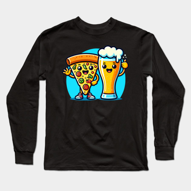 Funny Beer and Pizza Lover Long Sleeve T-Shirt by logiamerch