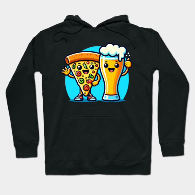 Funny Beer and Pizza Lover Hoodie by logiamerch