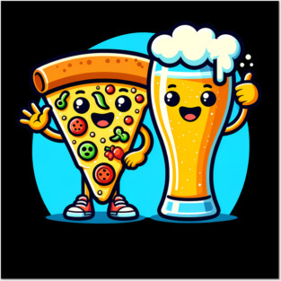 Funny Beer and Pizza Lover Posters and Art