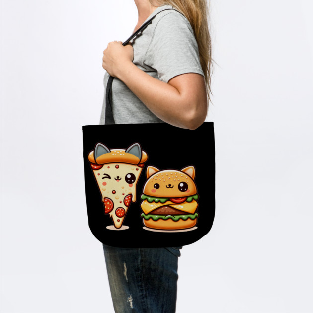 Kawaii Cat Buger and Pizza Lover by logiamerch