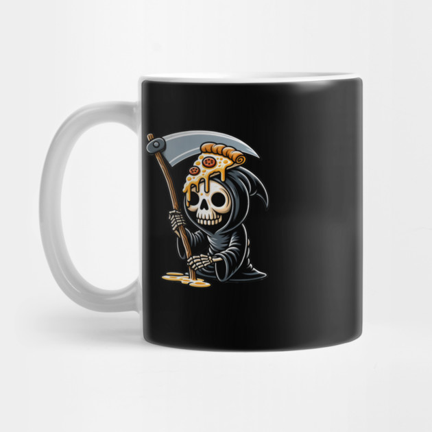 Grim Reaper  with Pizza, Funny Pizza lover by logiamerch