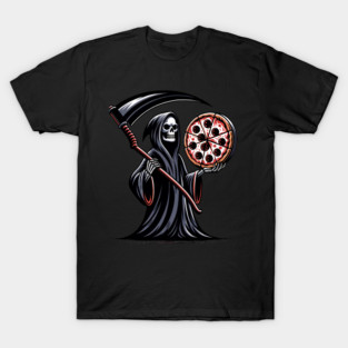 Grim Reaper with Pizza, Funny Pizza lover T-Shirt