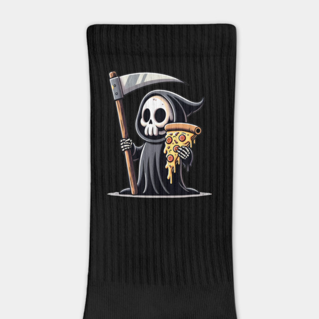 Grim Reaper with Pizza, Funny Pizza lover by logiamerch