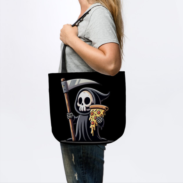 Grim Reaper with Pizza, Funny Pizza lover by logiamerch