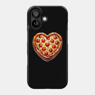 Pizza Lover Heart Shape Phone Case