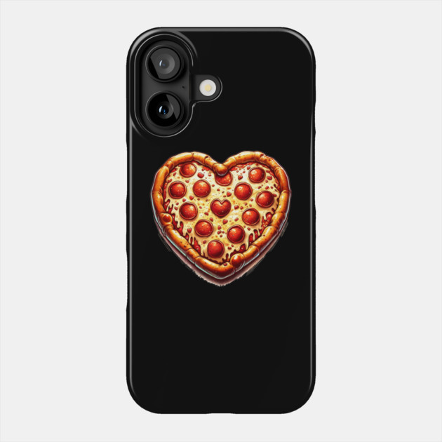 Pizza Lover Heart Shape Phone Case by logiamerch