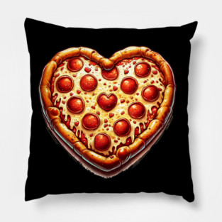 Pizza Lover Heart Shape Pillow
