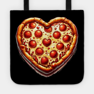 Pizza Lover Heart Shape Tote