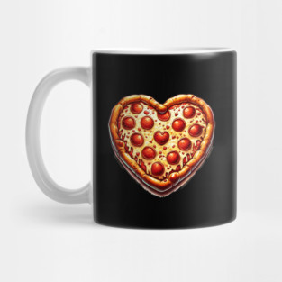 Pizza Lover Heart Shape Mug
