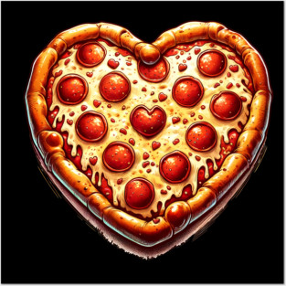 Pizza Lover Heart Shape Posters and Art