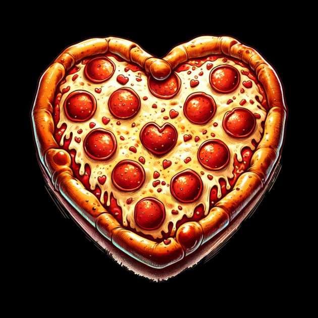 Pizza Lover Heart Shape by logiamerch