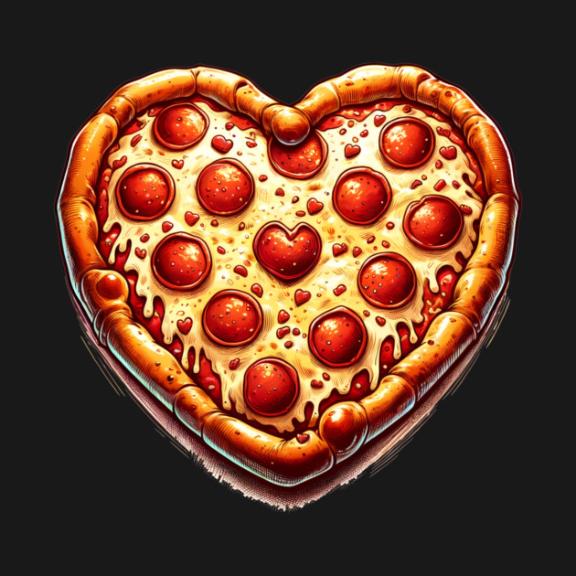 Pizza Lover Heart Shape by logiamerch