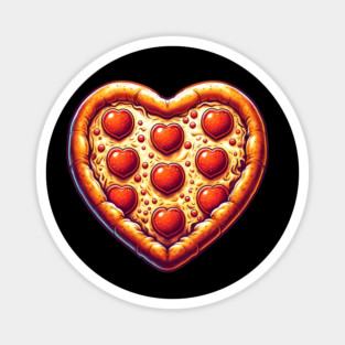 Pizza Lover Heart Shape Magnet