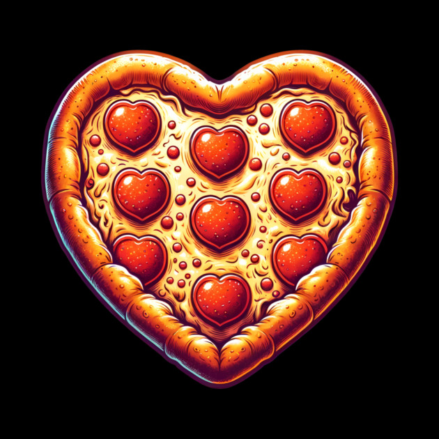 Pizza Lover Heart Shape by logiamerch
