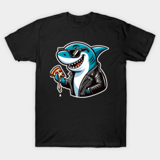 Funny Shark with Pizza, Pizza Lover T-Shirt