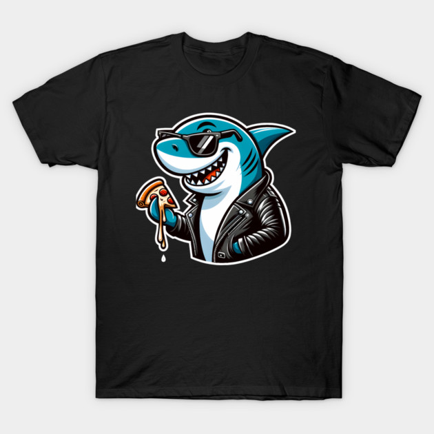 Funny Shark with Pizza, Pizza Lover T-Shirt by logiamerch