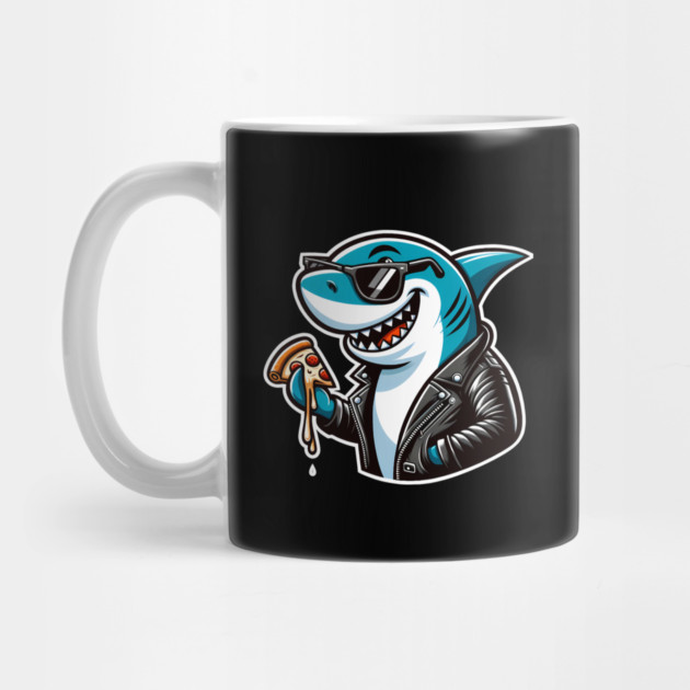 Funny Shark with Pizza, Pizza Lover by logiamerch