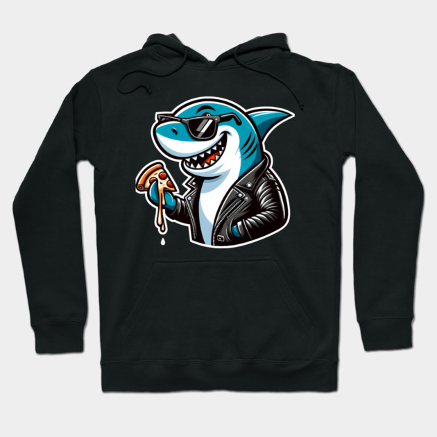 Funny Shark with Pizza, Pizza Lover Hoodie by logiamerch