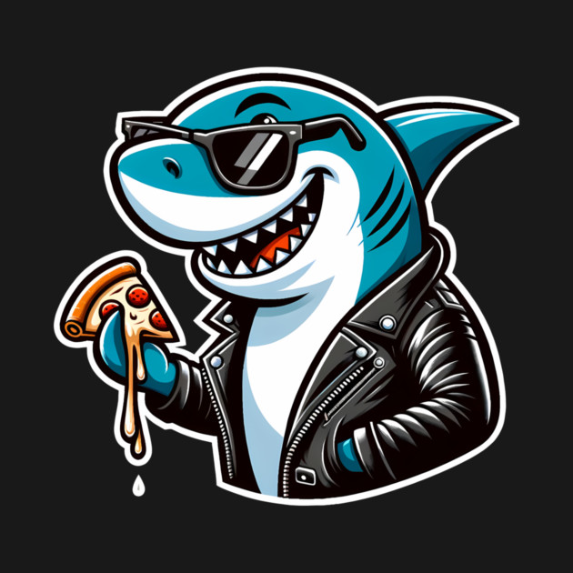 Funny Shark with Pizza, Pizza Lover by logiamerch