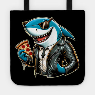 Funny Shark with Pizza, Pizza Lover Tote