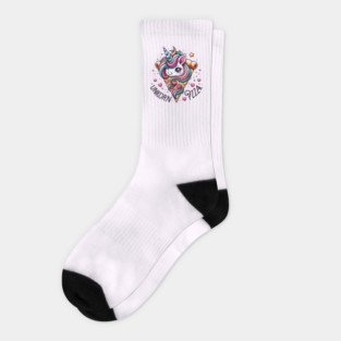 Pizza Unicorn Lover, Love Eating Pizza Socks