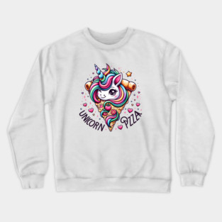 Pizza Unicorn Lover, Love Eating Pizza Crewneck Sweatshirt