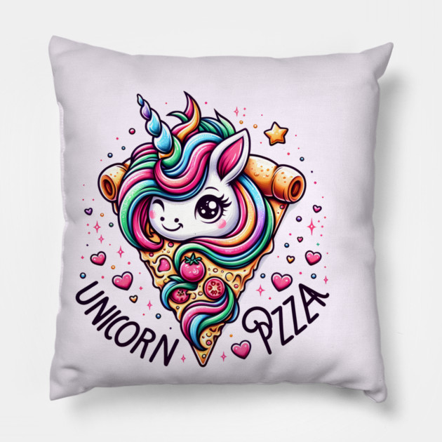 Pizza Unicorn Lover, Love Eating Pizza Pillow by logiamerch