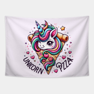 Pizza Unicorn Lover, Love Eating Pizza Tapestry