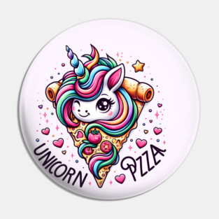 Pizza Unicorn Lover, Love Eating Pizza Pin