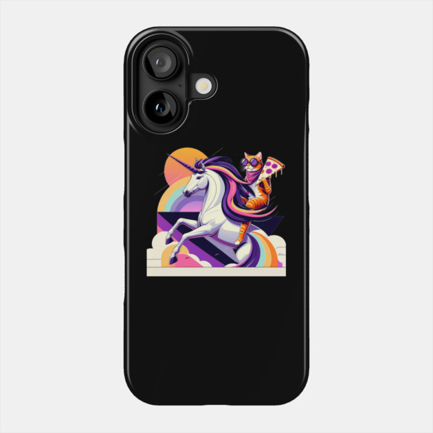 Pizza Unicorn Cat Lover, Love Eating Pizza Phone Case by logiamerch