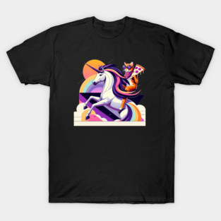 Pizza Unicorn Cat Lover, Love Eating Pizza T-Shirt