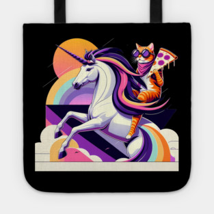 Pizza Unicorn Cat Lover, Love Eating Pizza Tote