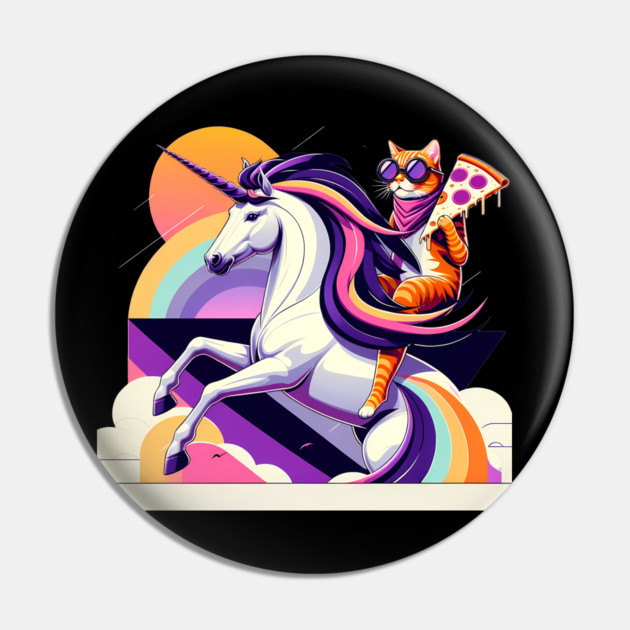 Pizza Unicorn Cat Lover, Love Eating Pizza Pin by logiamerch