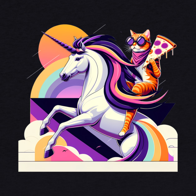 Pizza Unicorn Cat Lover, Love Eating Pizza by logiamerch