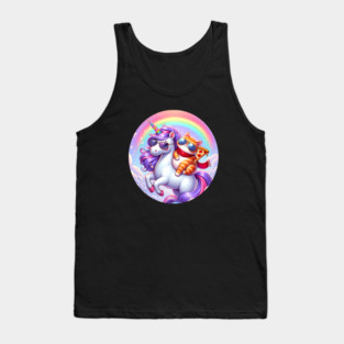 Cute Pizza Unicorn Lover, Love Eating Pizza Tank Top