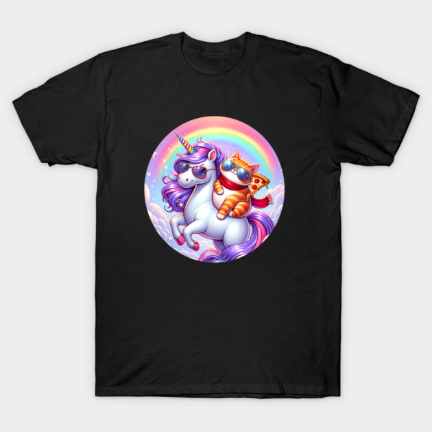Cute Pizza Unicorn Lover, Love Eating Pizza T-Shirt by logiamerch