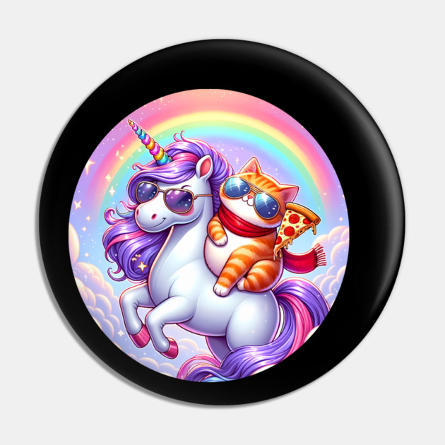 Cute Pizza Unicorn Lover, Love Eating Pizza Pin by logiamerch